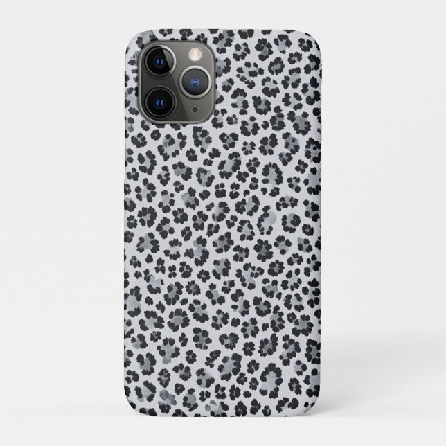 Pattern Leopard Print Gray Case-Mate iPhone Hülle (Rückseite)