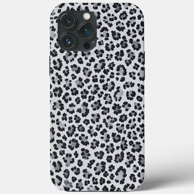 Pattern Leopard Print Gray Case-Mate iPhone Hülle (Rückseite)