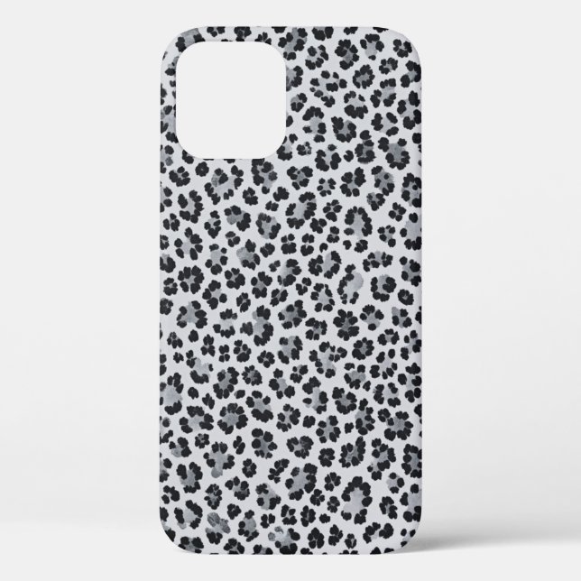 Pattern Leopard Print Gray Case-Mate iPhone Hülle (Rückseite)