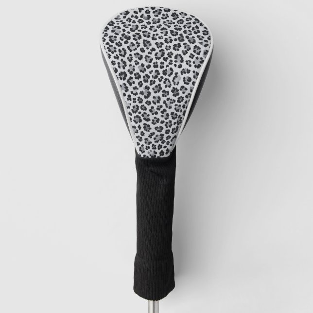 Pattern Leopard Print Gray Golf Headcover (Vorderseite)