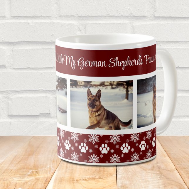 Pattern-Muster Burgundy 4 Dog Foto Kaffeetasse (Von Creator hochgeladen)