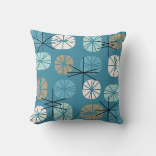 Pattern Oblongs Aquamarin White Gold Kissen