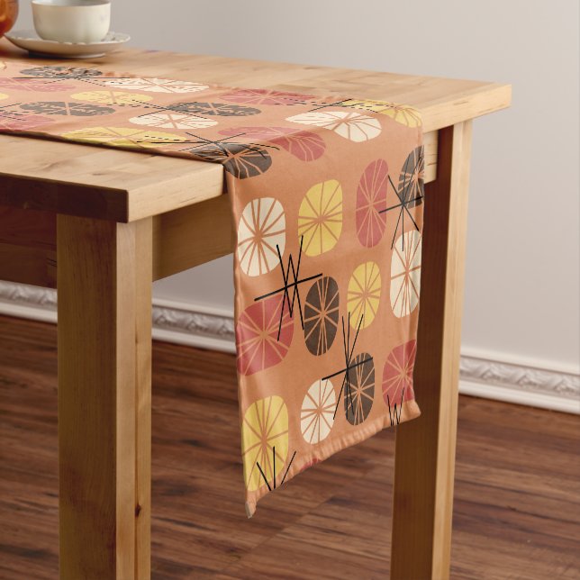Pattern Oblongs Herbst Orange Kurzer Tischläufer (Beispiel)