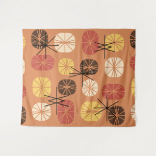 Pattern Oblongs Herbst Orange Wandteppich