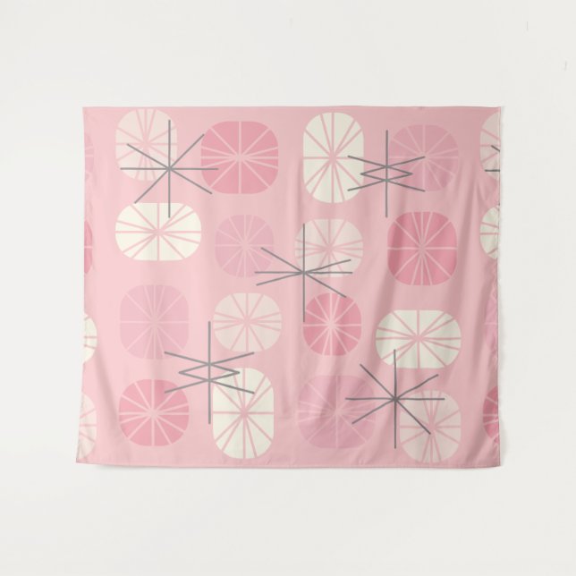Pattern Oblongs Pink Vanilla Wandteppich (Vorderseite (Horizontal))