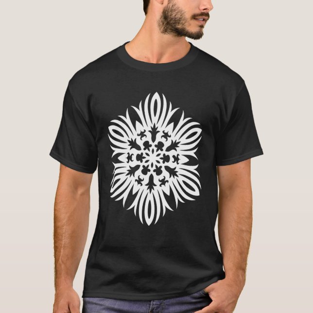 Pattern Of A Snowflake Nr  9 T-Shirt (Vorderseite)