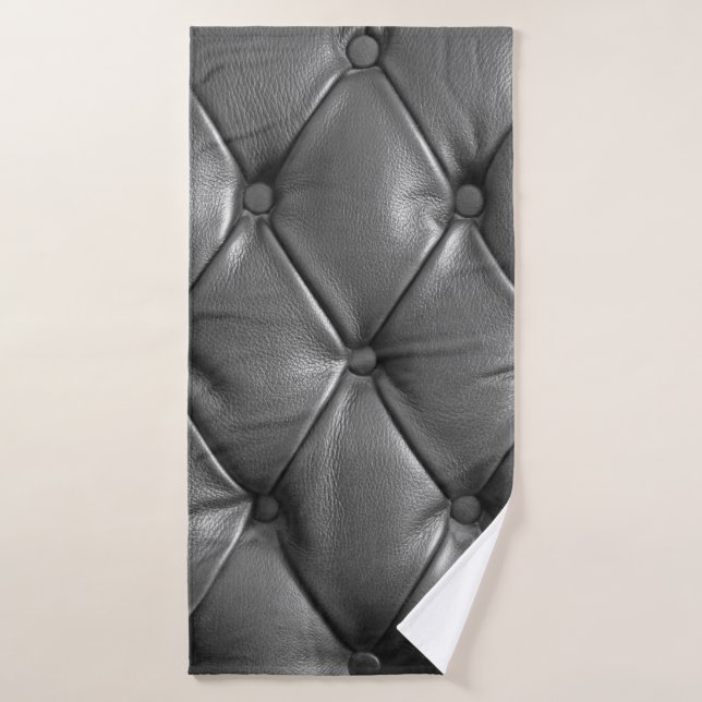 pattern of black genuine leather texture using as  badehandtuch (Badehandtuch)
