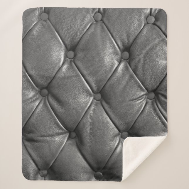 pattern of black genuine leather texture using as  sherpadecke (Vorderseite)