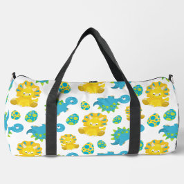 Pattern of Dinosaurs, Cute Dinosaurs, Baby Dino Duffle Bag