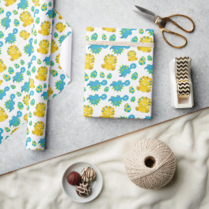 Pattern of Dinosaurs, Cute Dinosaurs, Baby Dino Geschenkpapier