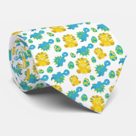 Pattern of Dinosaurs, Cute Dinosaurs, Baby Dino Krawatte
