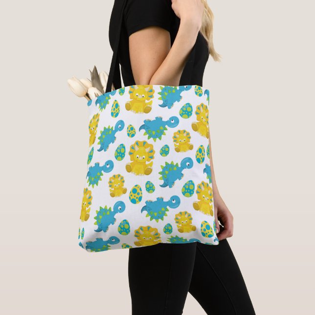 Pattern of Dinosaurs, Cute Dinosaurs, Baby Dino Tasche (Von Nahem)