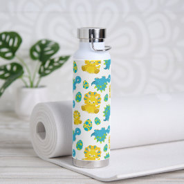 Pattern of Dinosaurs, Cute Dinosaurs, Baby Dino Trinkflasche