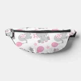 Pattern of Elephants, Cute Elephants - Pink Gray