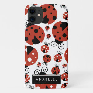 Pattern Of Ladybugs, Red Ladybugs, Your Name Case-Mate iPhone Hülle