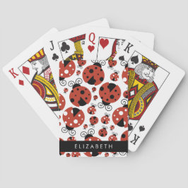 Pattern Of Ladybugs, Red Ladybugs, Your Name Spielkarten