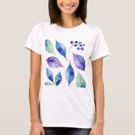 Pattern of leaves and berries T-Shirt