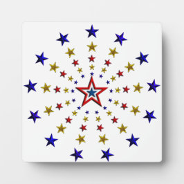 Pattern of Patriotic Stars Fotoplatte