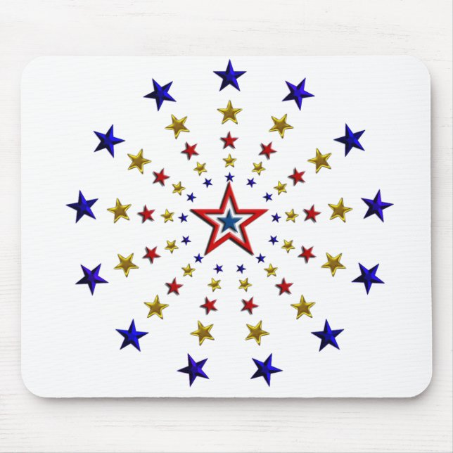 Pattern of Patriotic Stars Mousepad (Vorne)