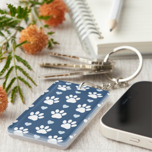 Pattern of paws, Dog paws, White paws, Blue Hearts