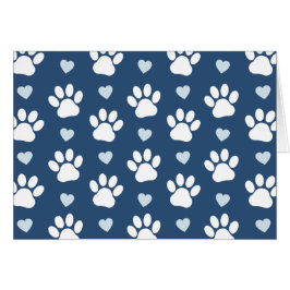 Pattern of paws, Dog paws, White paws, Blue Hearts