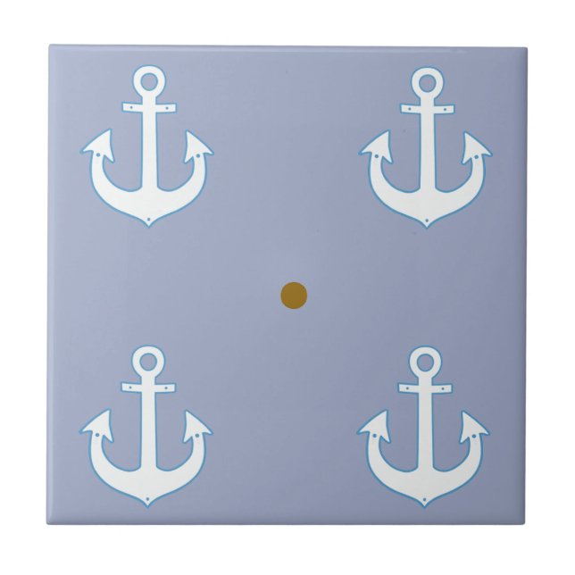 pattern of small white anchors fliese (Vorderseite)
