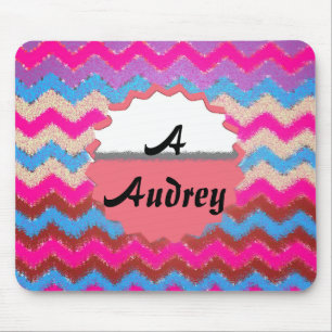 Pattern Office Party Peace Chevrons Mit Monogramm Mousepad