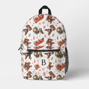 PATTERN-PATTERN-PALETTENDRUCKEN UND HUNDENKNOCHEN- BEDRUCKTER RUCKSACK