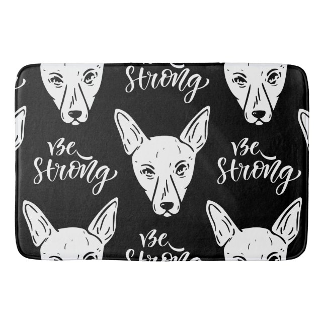 Pattern Pets Starke Hunde Lover Badematte (Vorderseite)