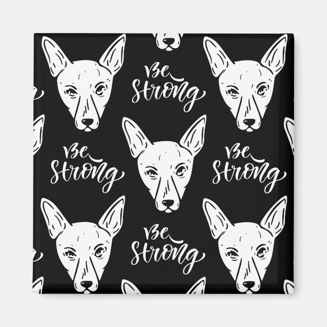 Pattern Pets Starke Hunde Lover Magnet (Vorne)