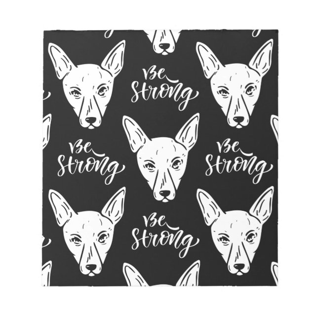 Pattern Pets Starke Hunde Lover Notizblock (Vorderseite)
