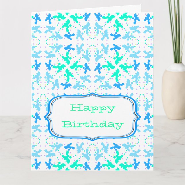 Pattern Poodle Grußkarte Karte (Vorderseite)