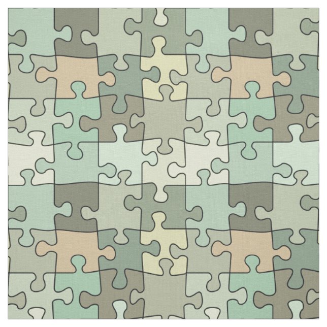 Pattern-Puzzle grün Stoff (Muster)
