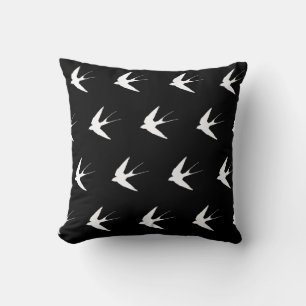 Pattern schlucken Pillow - Reverse Black & White Kissen