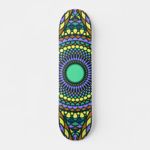 Pattern Sommer Stilvoll farbenfroh Vintag Trendy Skateboard