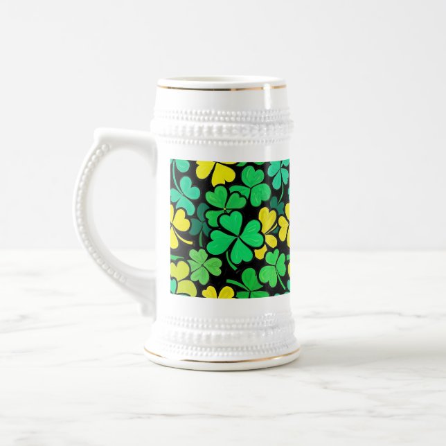 Pattern St. Patrick's Day Clovers Bierglas (Links)