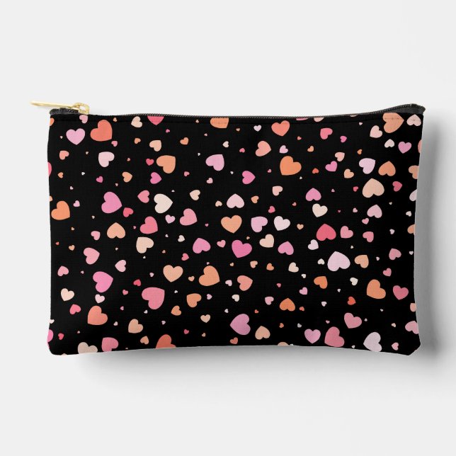 Pattern Valentine`s 2023 Background With Heart     Zubehörtasche (Vorderseite)