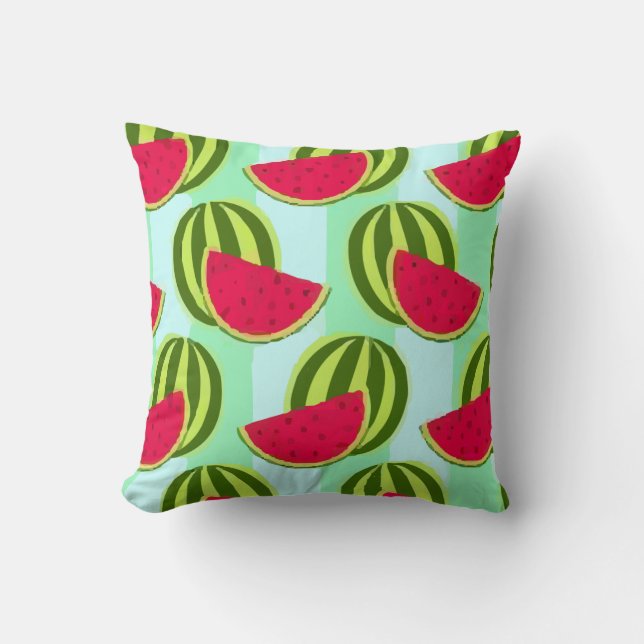 Pattern-Wassermelonen-Dschungel Kissen (Vorderseite)