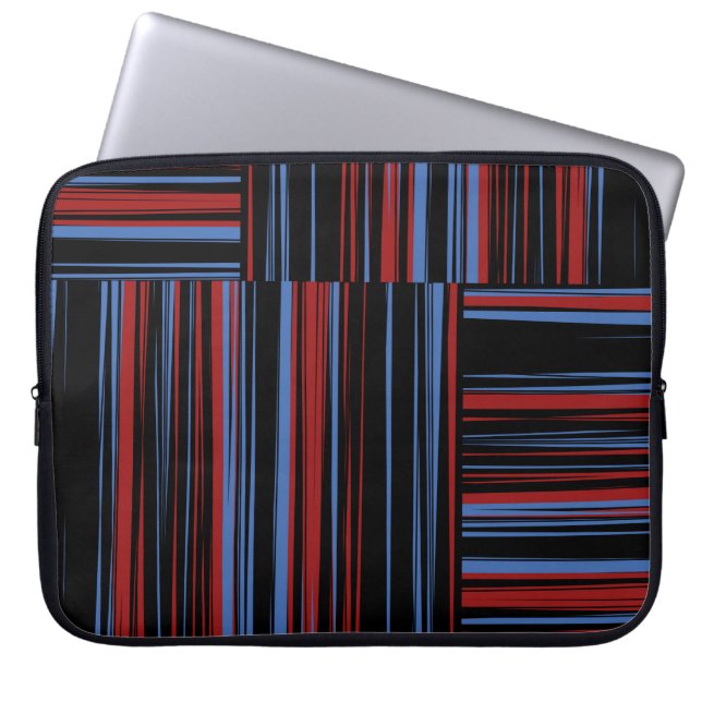 Pattern with horizontal and vertical colored bands laptopschutzhülle (Vorderseite)