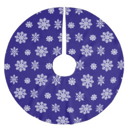 Pattern With large snowflakes Polyester Weihnachtsbaumdecke
