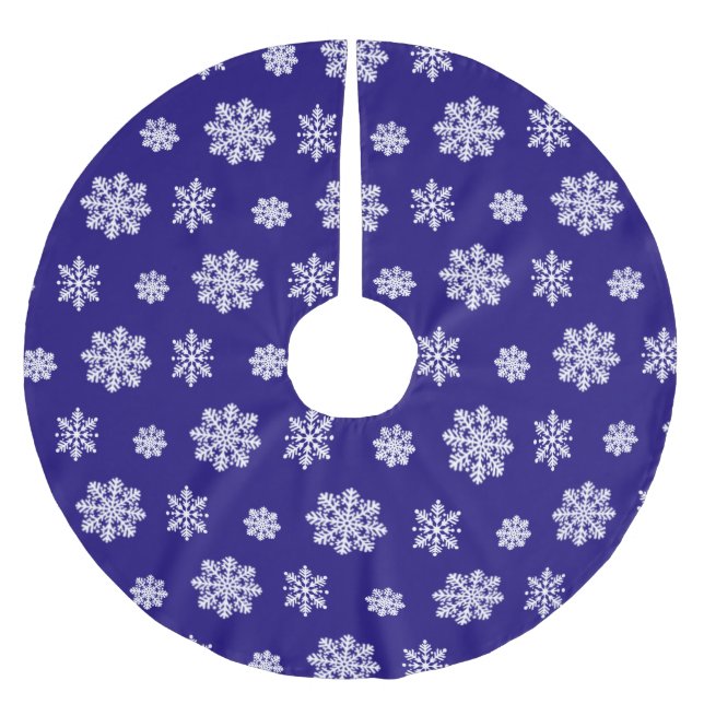 Pattern With large snowflakes Polyester Weihnachtsbaumdecke (Vorderseite)