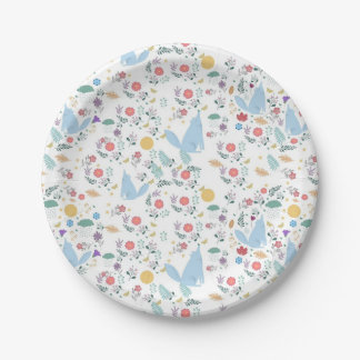 pattern wolf cartoon design pappteller