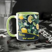 Pattern Zitronenfrüchte Zitrusfrüchte Blätter Kaff