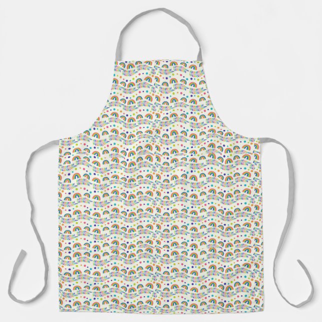 Patterned apron featuring colorful repeating  schürze (Vorderseite)