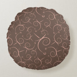 Patterned home decor cushion rundes kissen