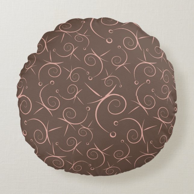 Patterned home decor cushion rundes kissen (Vorderseite)