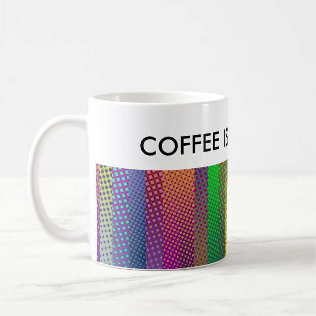Patternfarbene Streifen + Ihre Ideen Kaffeetasse (Links)