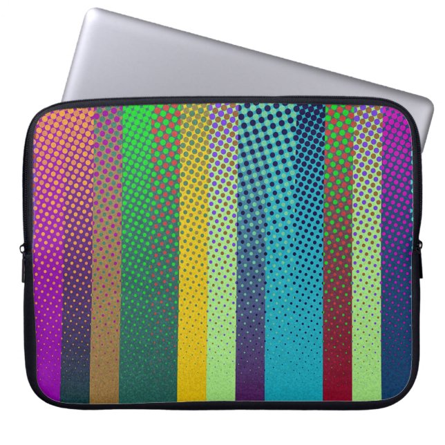 Patternfarbene Streifen + Ihre Ideen Laptopschutzhülle (Vorderseite)