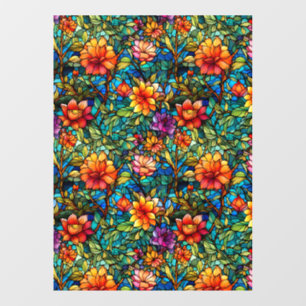 Patternfenster aus festem Glas, florfarblos, nahtl Fensteraufkleber