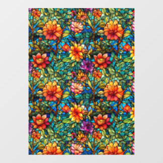Patternfenster aus festem Glas, florfarblos, nahtl Fensteraufkleber